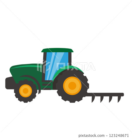 Simple green tractor 123248671