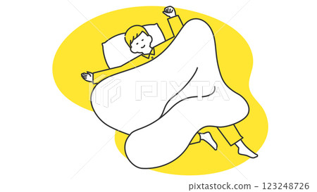 睡眠：睡姿不正確的人 123248726