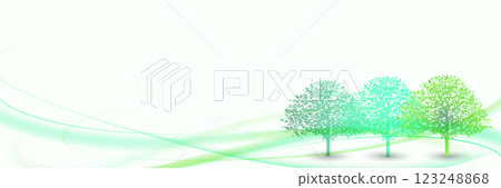 New green leaves landscape background 123248868