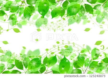 New green leaves landscape background 123248873