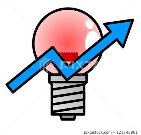 顯示電力成本上漲的燈泡插圖 123248961