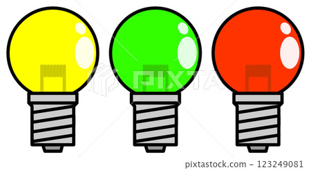 Illustration of a light bulb shining and becoming brighter Illustration of a light bulb shining and becoming brighter 123249081