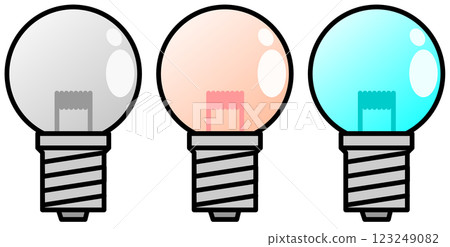 Illustration of a light bulb shining and becoming brighter 123249082