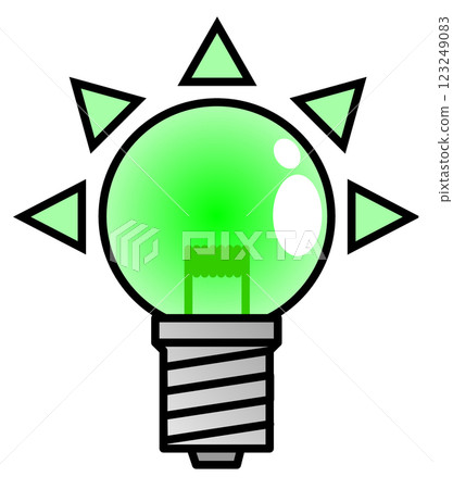 Illustration of a light bulb shining and becoming brighter Illustration of a light bulb shining and becoming brighter 123249083
