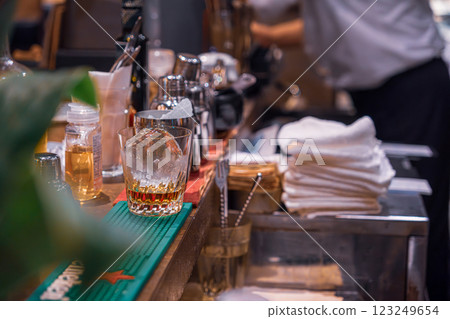 [#Bar] Making a cocktail 123249654