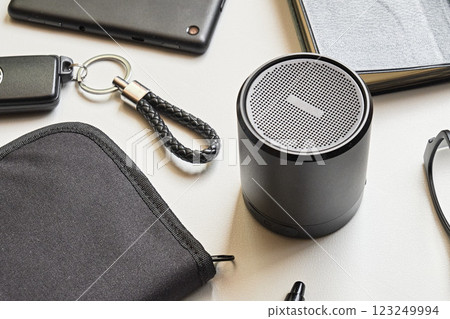 白色背景上的藍牙揚聲器 白色背景上的藍牙揚聲器 123249994