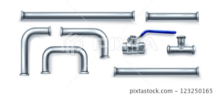 Metallic plumbing pipes and fittings set 123250165