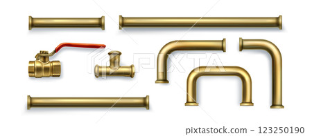 Plumbing 3d brass pipe collection 123250190