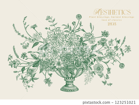 Illustration of a flowerpot with flowers Illustration of a flowerpot with flowers 123251021