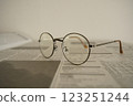 Eyeglasses on the newspaper 123251244