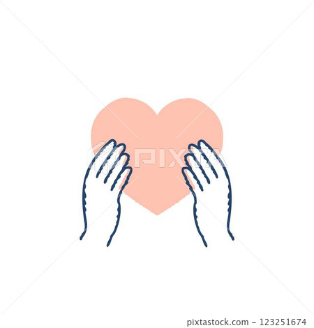 Hands holding a heart Hands holding a heart 123251674