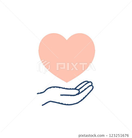 Hands holding a heart 123251676