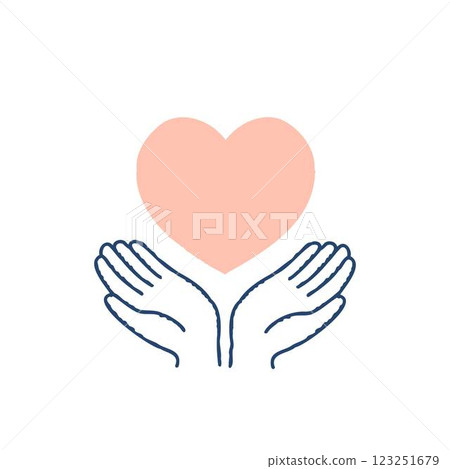 手包裹著心臟 123251679