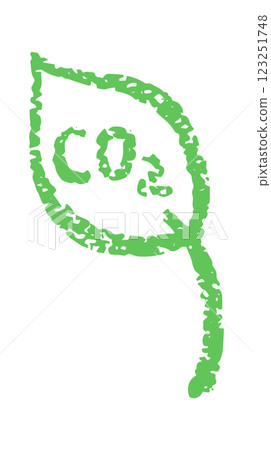 CO2 Reduction Green Leaf Icon for Sustainable Energy, Carbon Footprint Awareness, and Eco-Friendly Projects. Vector illustration 123251748