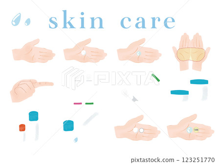 皮膚護理插圖集 皮膚護理插圖集 123251770