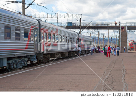 The Trans-Siberian at Ulan-Ude railway station 123251918