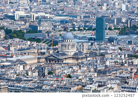 Aerial view of the Pantheon in Paris 123252487