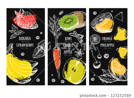 menu, juice, vector 123252589
