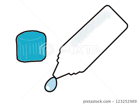 Illustration of a liquid medicine being dripped 123252989