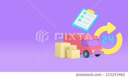 Express delivery moving always available service banner copy space vector illustration 123253462
