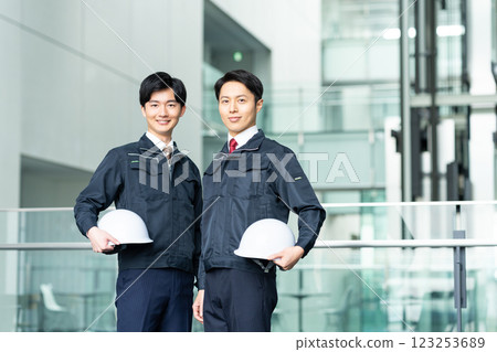 Workers working in an office building. Filming cooperation: SKY Perfect Tokyo Media Center 123253689
