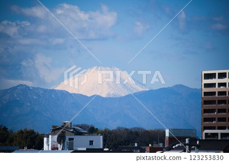 Mount Fuji as seen from the town of Okurayama in Yokohama Mount Fuji as seen from the town of Okurayama in Yokohama 123253830