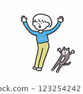 Surprised girl and cat 123254242