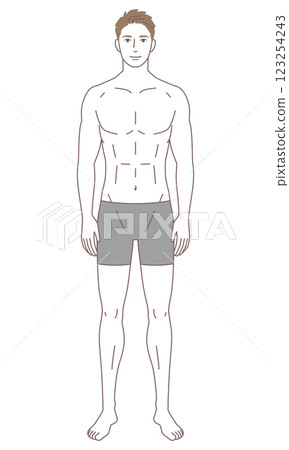 Male body type skeletal model 123254243