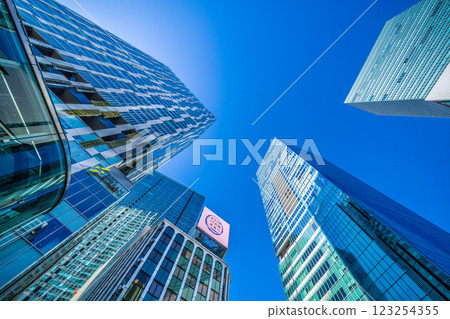 Tokyo cityscape in Japan. Buildings connected to Shibuya Station. Shibuya Stream, Scramble Square, Hikarie… 123254355