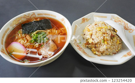 Ramen and half fried rice Ramen and half fried rice 123254420