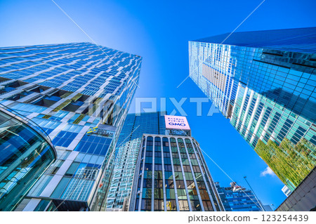 Tokyo cityscape in Japan. Buildings connected to Shibuya Station. Shibuya Stream and Scramble Square... Tokyo cityscape in Japan. Buildings connected to Shibuya Station. Shibuya Stream and Scramble Square... 123254439
