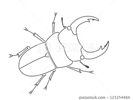 巨型鍬形蟲透明 123254484