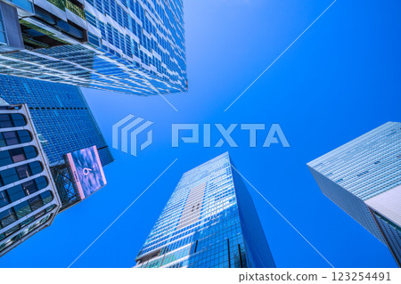 Tokyo cityscape in Japan. Buildings connected to Shibuya Station. Shibuya Stream, Scramble Square, Hikarie… 123254491