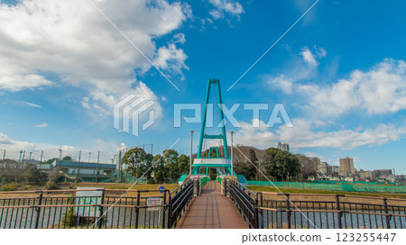 Swaying Bridge, Yachiyo City, Chiba Prefecture Swaying Bridge, Yachiyo City, Chiba Prefecture 123255447