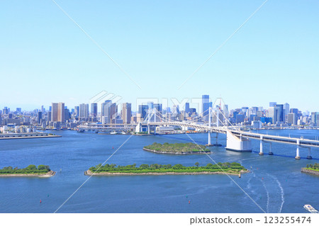 Scenery of Rainbow Bridge, Minato-ku, Tokyo Scenery of Rainbow Bridge, Minato-ku, Tokyo 123255474