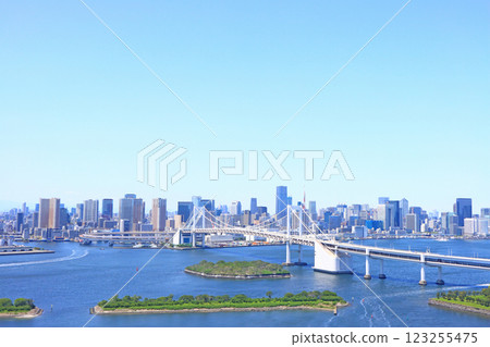Scenery of Rainbow Bridge, Minato-ku, Tokyo Scenery of Rainbow Bridge, Minato-ku, Tokyo 123255475