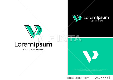 Modern letter P construction tech logo vector design template 123255651