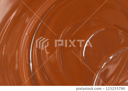 Hot Melted Chocolate with Shiny and Creamy Surface 123255790