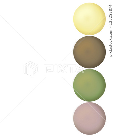 Four cookies arranged vertically with a space on the left 123255874