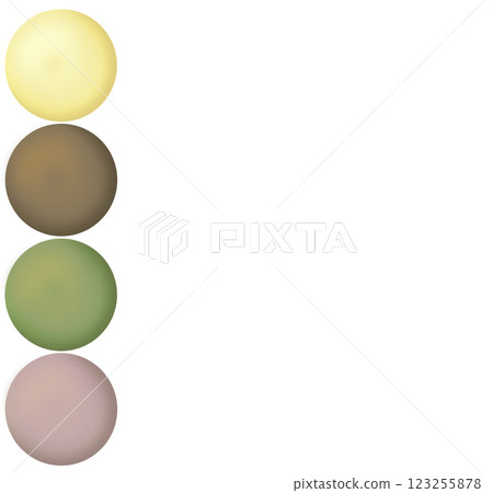 Four cookies arranged vertically with space on the right 123255878