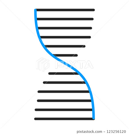DNA line icon vector isolated 123256120