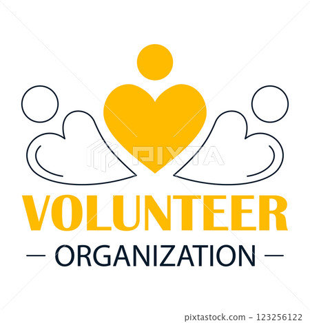 Volunteer organization logo vector isolated 123256122