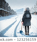 Snow shoveling preparation 123256159