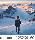 Snow mountain walk 123256160