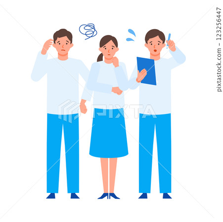 Men and women, people problem solving illustration 123256447