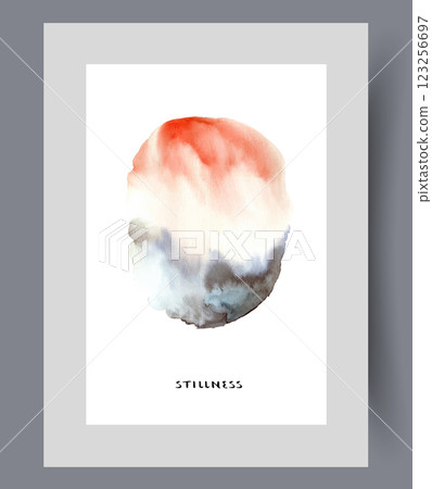 Stillness word near abstract spot on beautiful composition symbolizing stability of creative ideas Stillness word near abstract spot on beautiful composition symbolizing stability of creative ideas 123256697