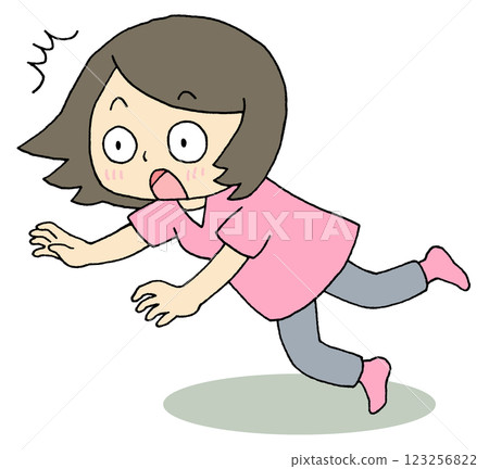 A woman falls in the middle of nowhere 123256822