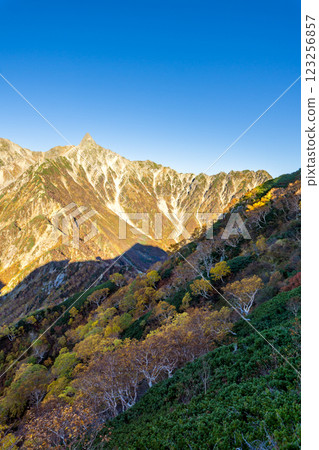 Looking up at the Kitakama Ridge and Mt. Yari from the Nishidake hut on the Kisaku Shindo trail. Climbing Mt. Yari on the Northern Alps Omote Ginza traverse. Looking up at the Kitakama Ridge and Mt. Yari from the Nishidake hut on the Kisaku Shindo trail. Climbing Mt. Yari on the Northern Alps Omote Ginza traverse. 123256857