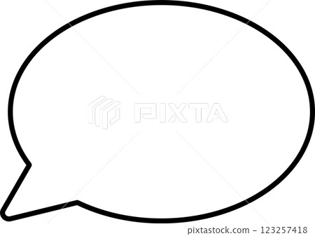 Anime speech bubble 123257418