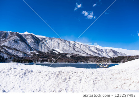 Lake Aoki in winter Lake Aoki in winter 123257492